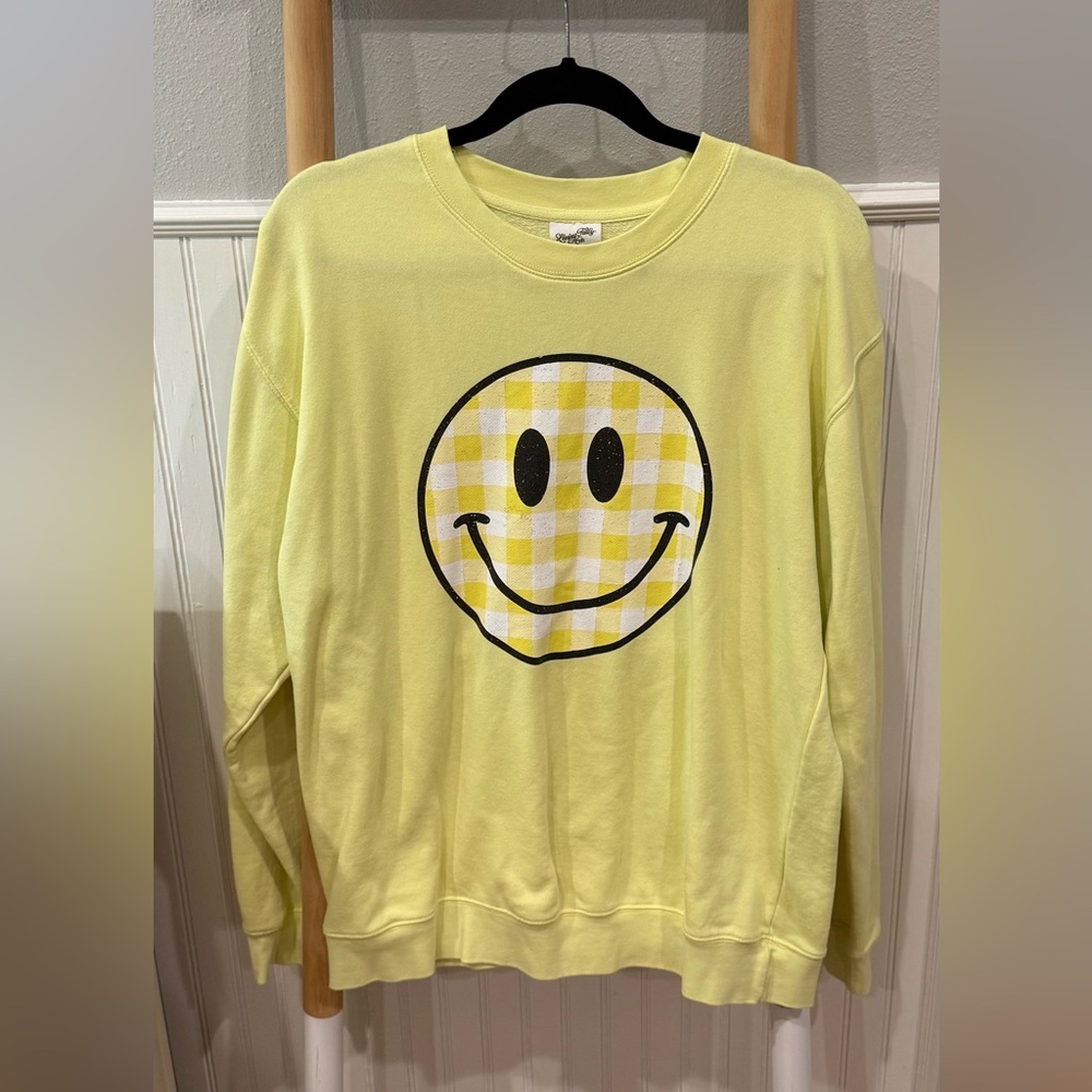 Living Fully Co. Mallory Ervin Smiley Face Sweatshirt